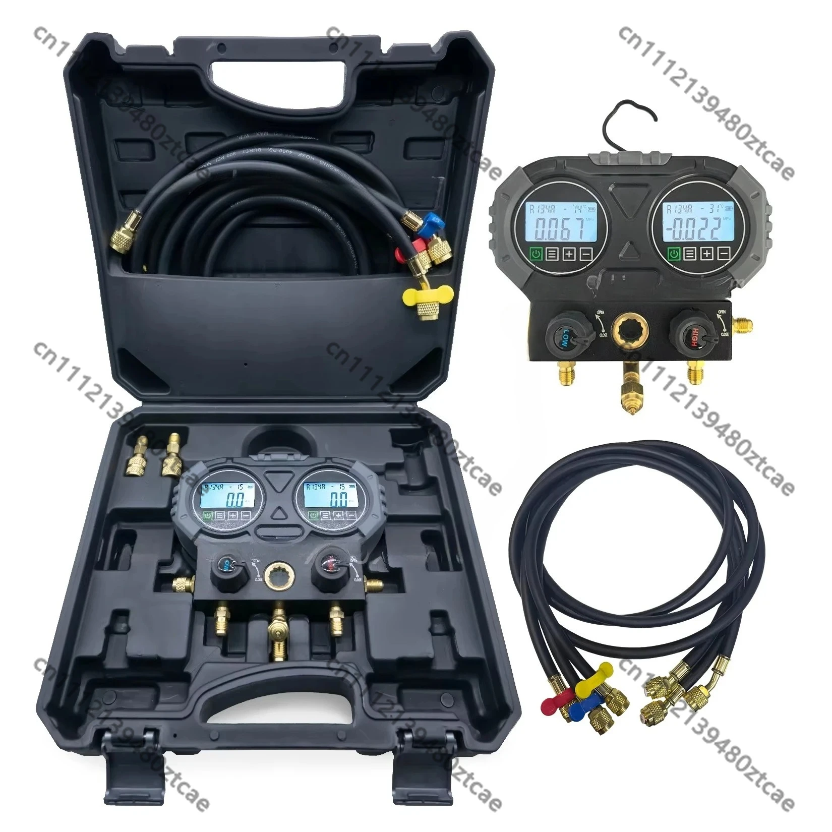 Digital HVAC Manifold Gauge Set Multi Refrigerant Pressure Gauge for R134A R410A R1234YF R290 R600