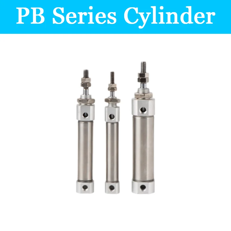 

PB Mini Stainless Steel Air Pneumatic Cylinder PB10, PB12, PB16x5/10/15/20/25/30/35/40/45/50/60/70/75/80/90/100/125/150/175/200