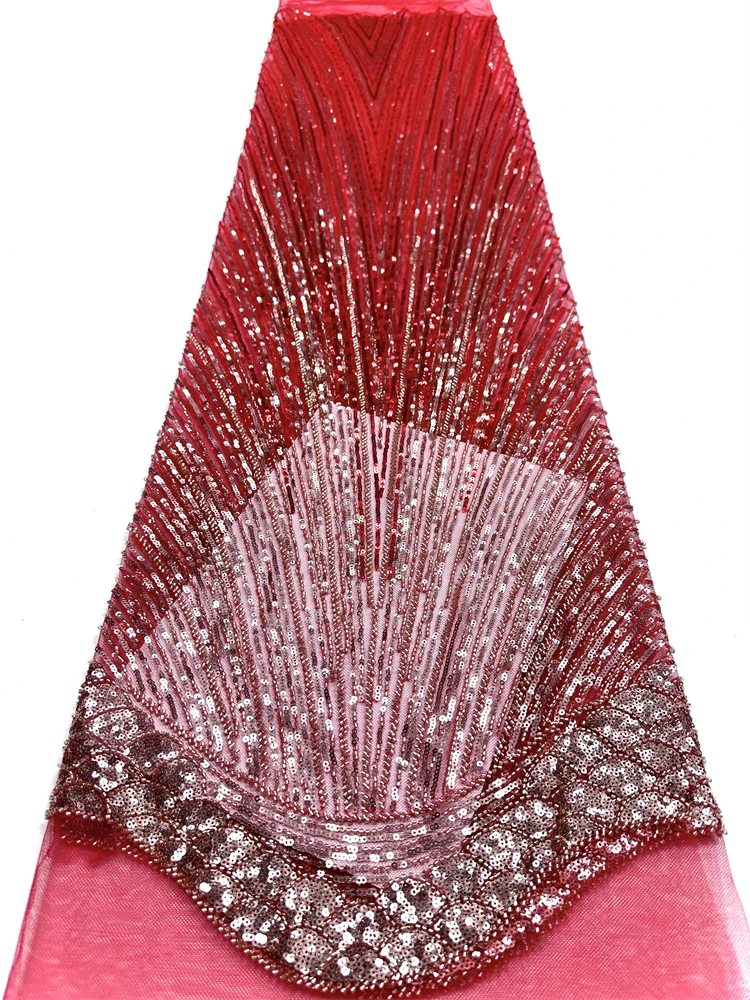 

Французское кружево из тюля с бисером, африканское кружево, высококачественная нигерийская вышитая кружевная ткань 2026 года для свадебного шитья