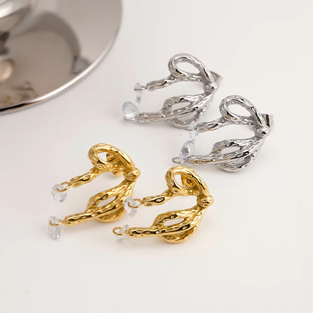 

ENFASHION Aretes De Mujer Bowknot Stud Earrings For Women 18K Plated Gold Fashion Jewelry Everydaywear Simple Gift Party E231460