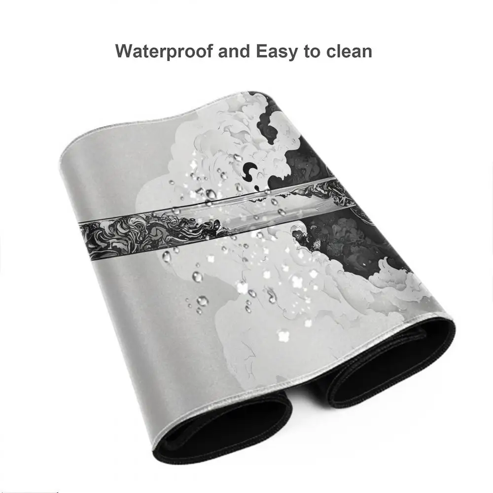 Mouse pad black Japanese samurai sword desk pad XXL Large Office Computer Mousepad Pc Accessories Rubber Keyboard Desk Mat 90x40