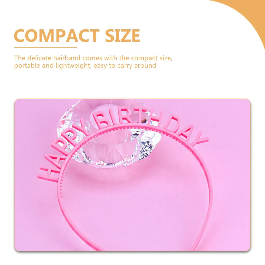 12Pcs Birthday Headbands Decorative Hair Hoops Happy Letter Design Kids Party Supply Portable Lightweight Party Hairband Decor