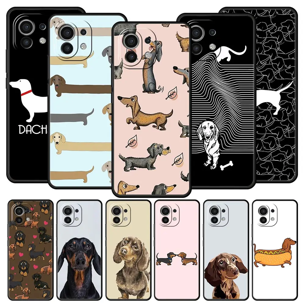 

Phone Case For Xiaomi Mi 15 14 13 12 11 Lite 14T 13T 12T 11T Pro Poco X6 X5 M3 X3 Pro F5 F4 Cover Dachshund Sausage Dog