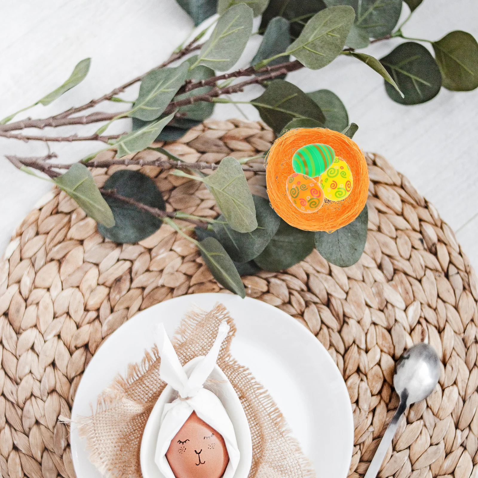 4pcs Thickened Jute Bird Handmade Fake Parrot Nest For Garden Decor Chicken Coop Supplies Mini Birds Nest Ornament Cage Decor