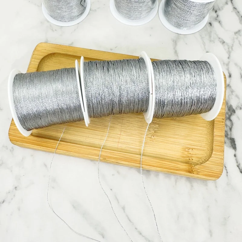 

Silver Beading Thread Cord String DIY Jewelry Making Bracelet Necklace Handmade Craft Accessories Party Christmas Gift Decoratio