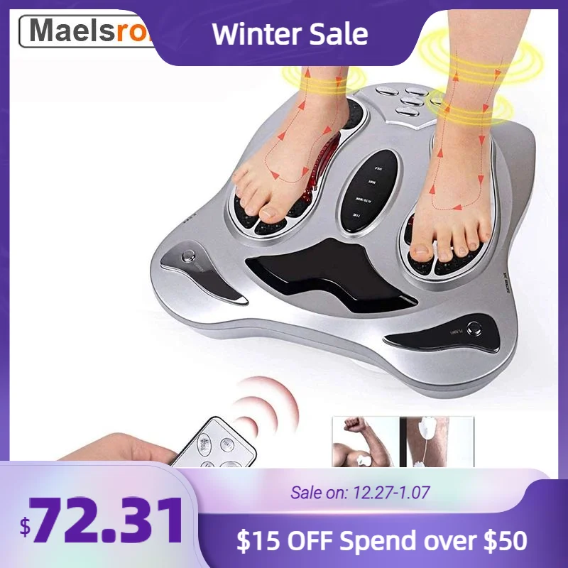 Electric Vibrator Foot Massager With Remote Control Health Care Body Massage Leg Exerciser Bio Shaker Heating Therapy Machine