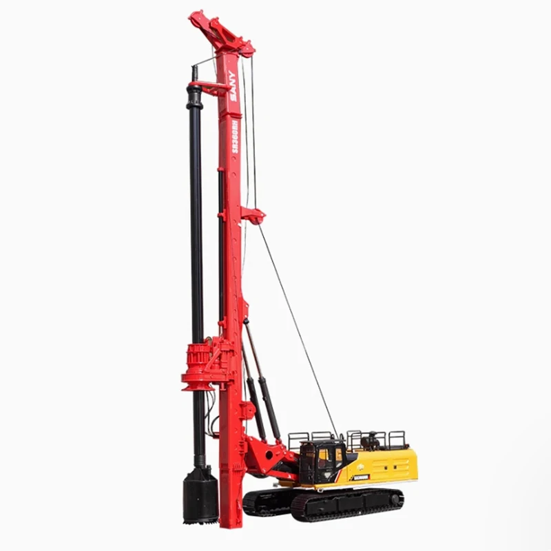 Diecast 1:35 Scale SANY SR360RH Rotary Drill Alloy Crane Engineering Lifting Truck Model Static Collection Souvenir Toy Gift