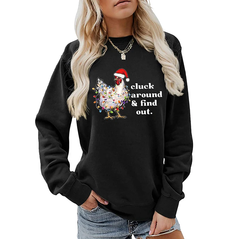 

Women's Winter Sweatshirts Weird Ugly Funny Print Casual Loose Long Sleeves Fleece Fashion Hoodie Tee Tops