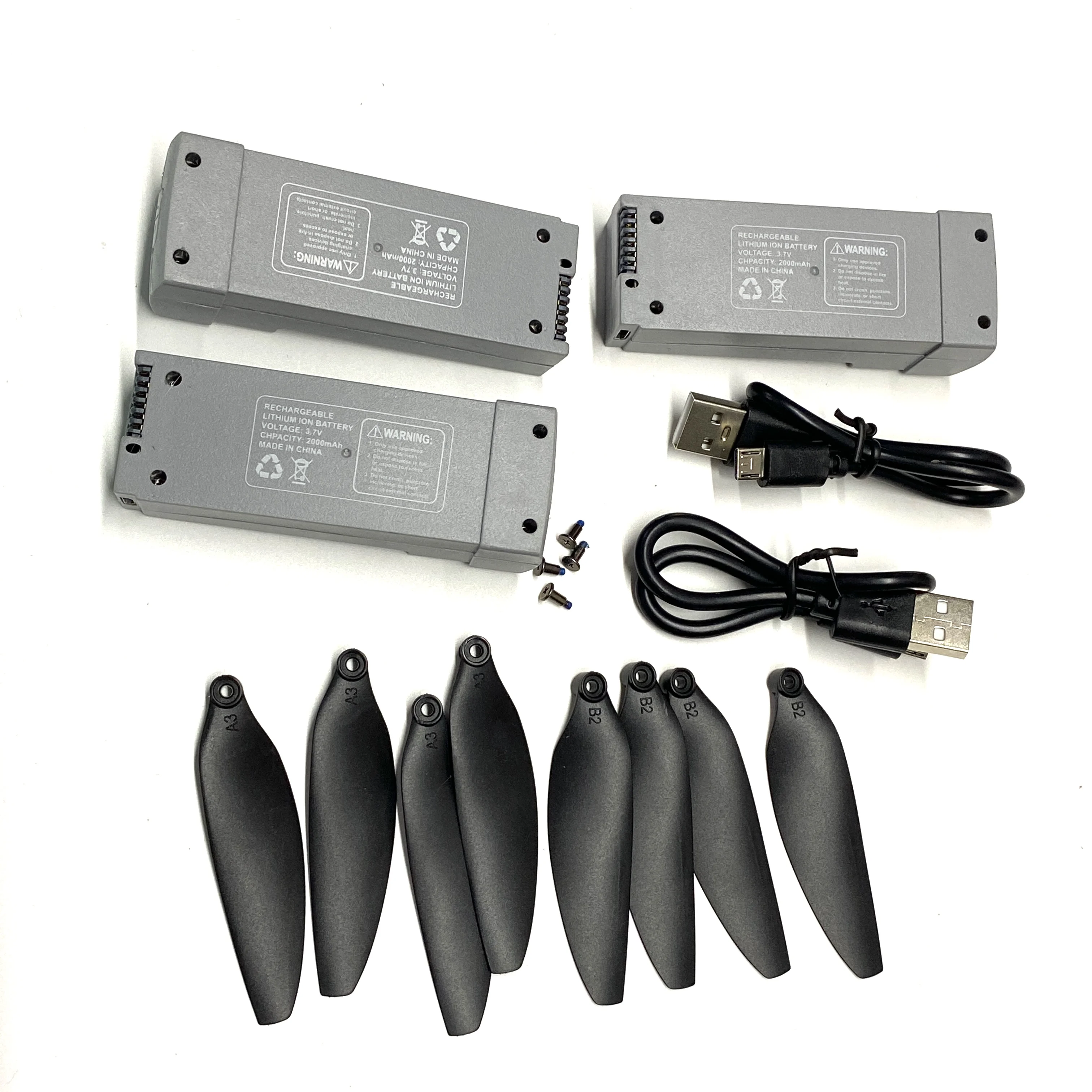 Z908MAX Li-po Rechargeable Battery 2000mAh Z908 MAX CINE Rc Drone Batteries Propeller Blades Kit Parts