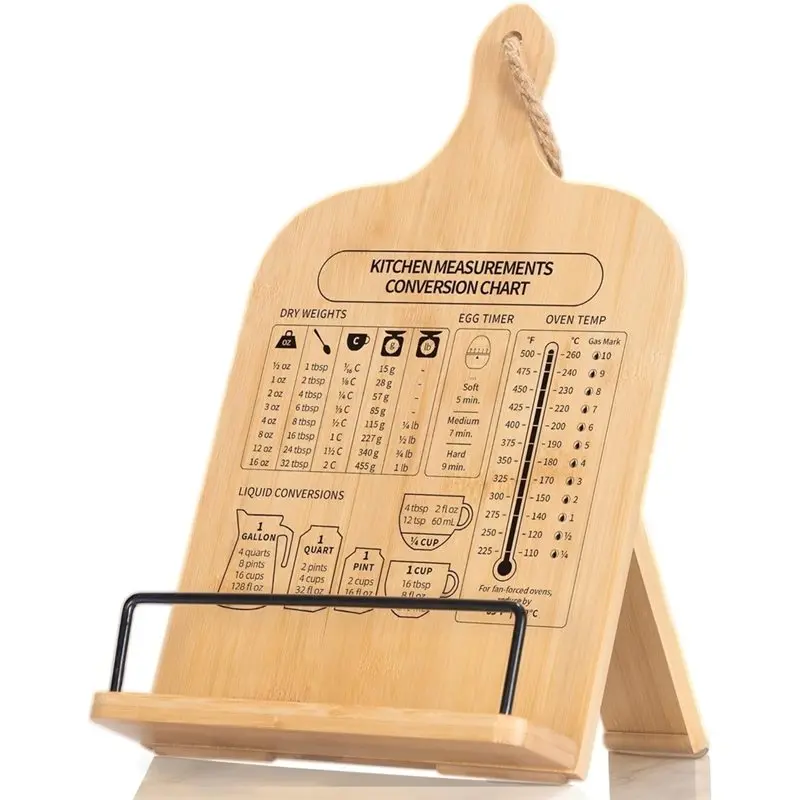 m11k-bamboo-cookbook-stand-sturdy-recipe-book-holder-cookbook-holder-with-measurement-conversion-chartcookbook-stand-1pc