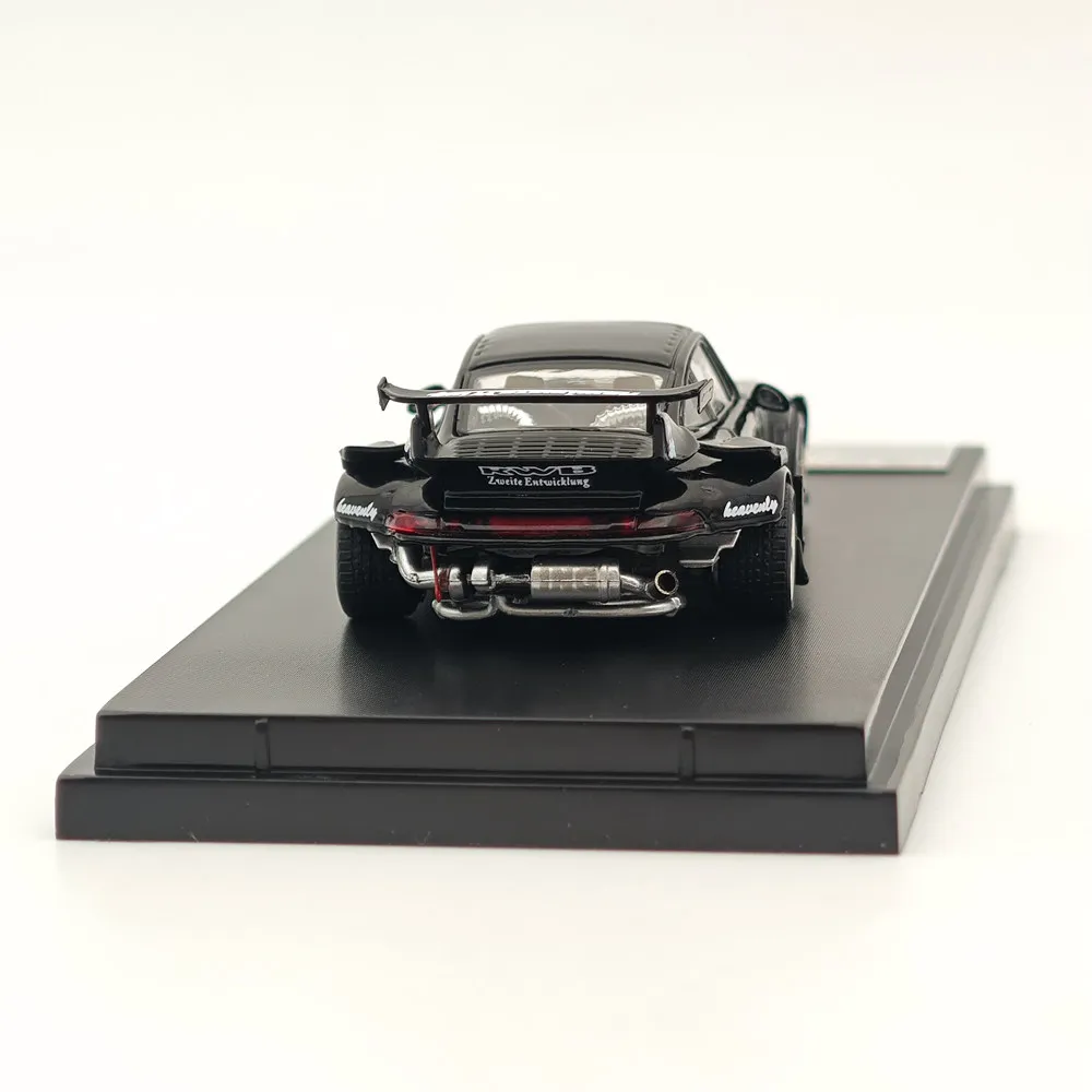 Street WARRIOR SW 1/64 RWB 993 Rauh-Welt Black Sport Car Diecast Model Car Limited Collection Toys