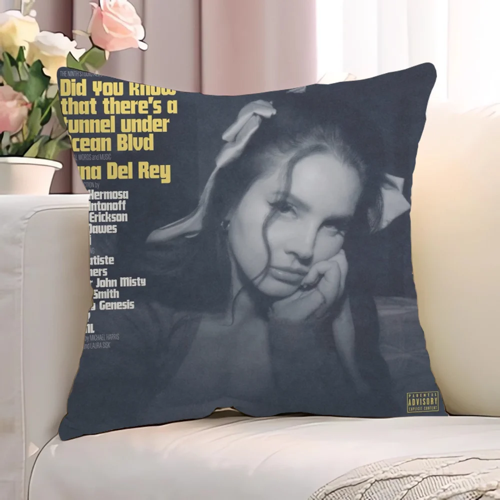 L-lana Del ReyS Pillowcase 40*40 Case for Pillow Cover Short Plush Chair Cushion Lounge Chairs Decorative Pillowcases 40x40 Sofa