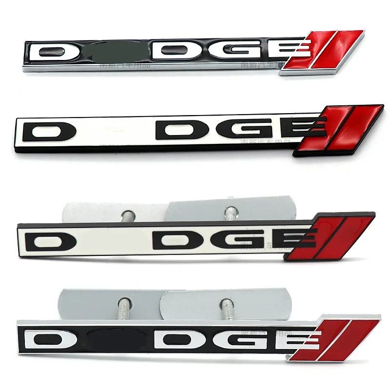 3D Metal Car Front Grille Emblem Grill Emblem For Charger Dodge Letter Stickers Word Dart Challenger Srt Accessories Key Ring