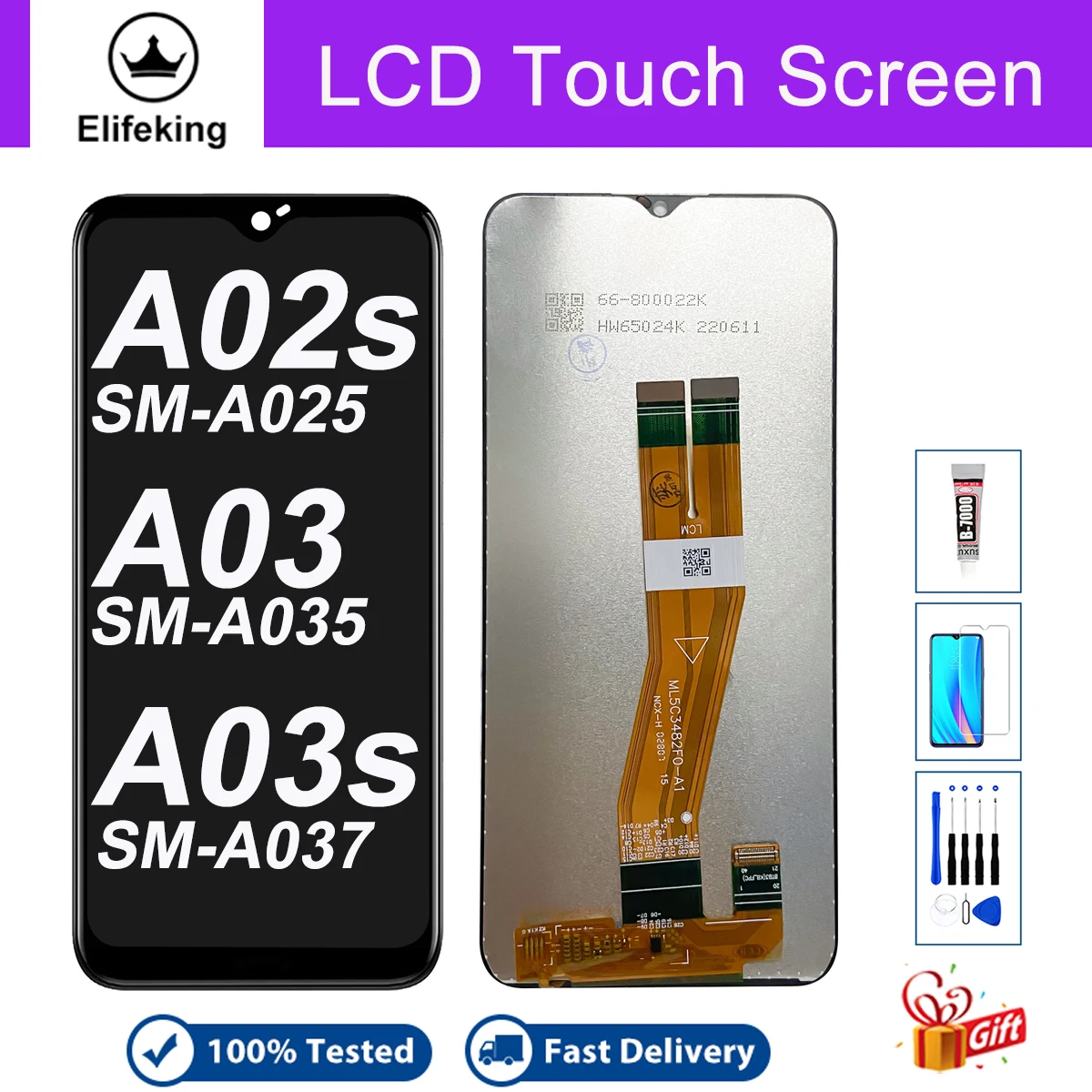 LCD For Samsung Galaxy A02s A03 A03s LCD Touch Screen Digitizer Display LCD For Samsung A03s A037F A037M A037FD Replacement