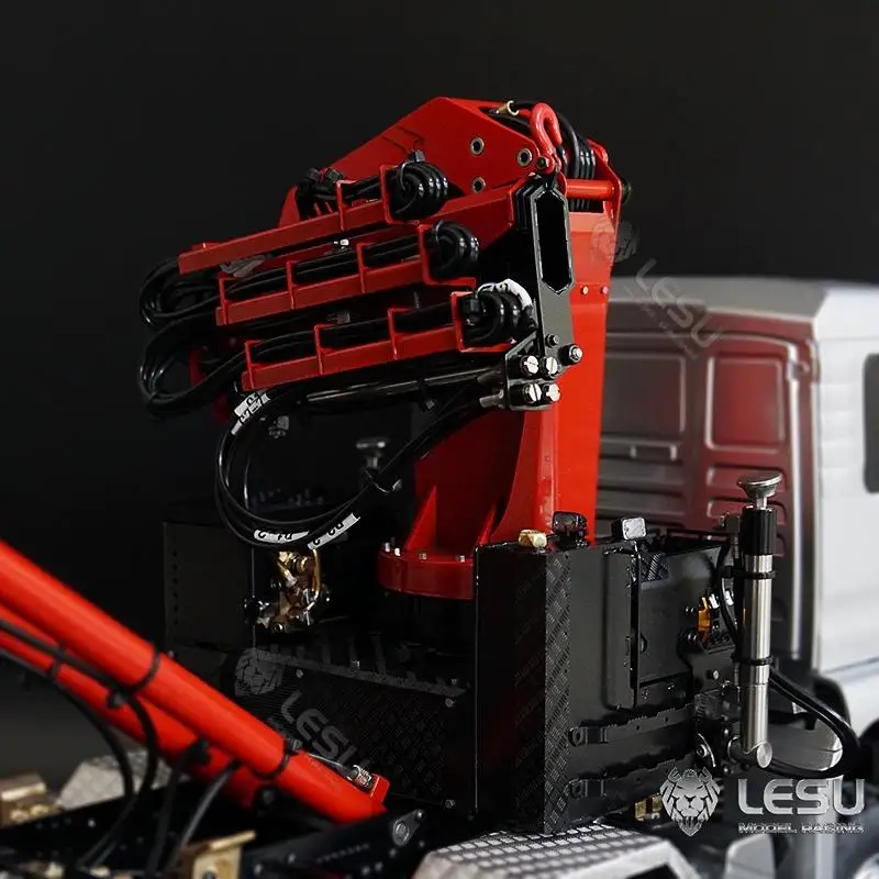 1/14 Truck LESU remote control model metal toy new upgrade hydraulic seven-way reversing valve with truck crane modificationLS-A