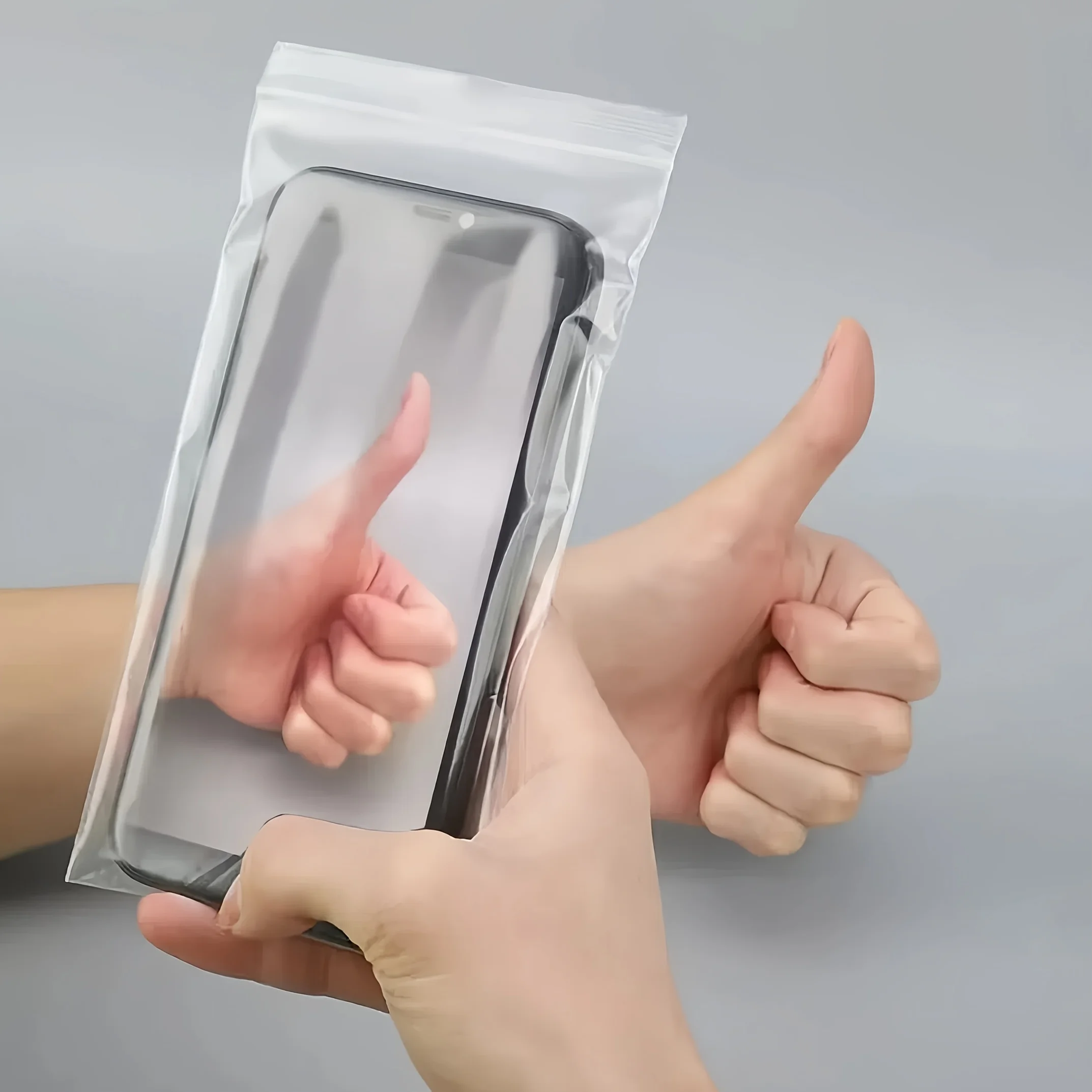 Transparente, wasserdichte Handyhüllen, Schutztaschen, Einweg-Schutztasche für alle Handys – kompatibel mit Touchscreen