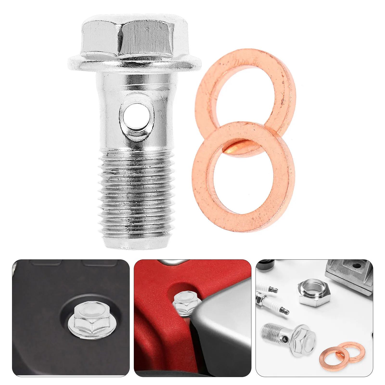 

Brake Line Transmission For Car Oil Pan Drain Replacement For Engine Transmission Durable Drain Nut Bolt Car Parts Accessory