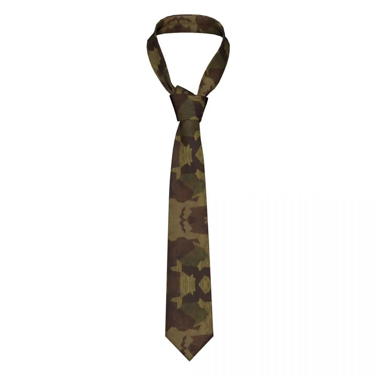 

Classic WW2 German Splittertarn Camo Neck Tie for Business Personalized Men Military Army Camouflage Neckties