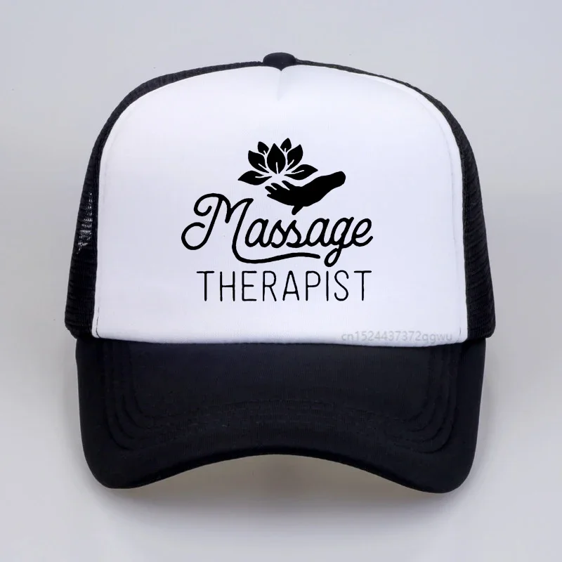 Massage Therapist Print hat men women Cotton Casual baseball cap Women Funny Hip hop hat Mesh Breathable trucker hats