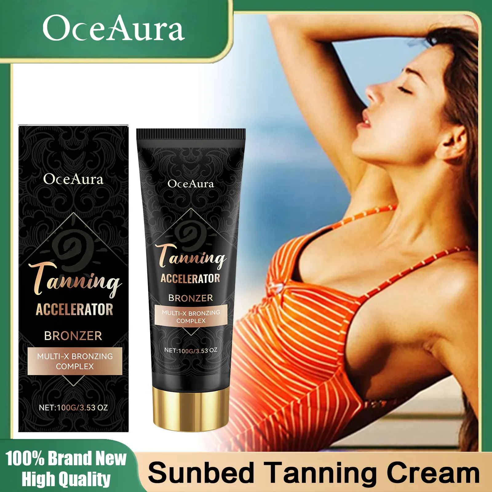 Crema bronceadora instantánea en solárium, bronceador Natural de larga duración para el cuerpo, Facial, previene quemaduras solares, productos bronceadores sin sol
