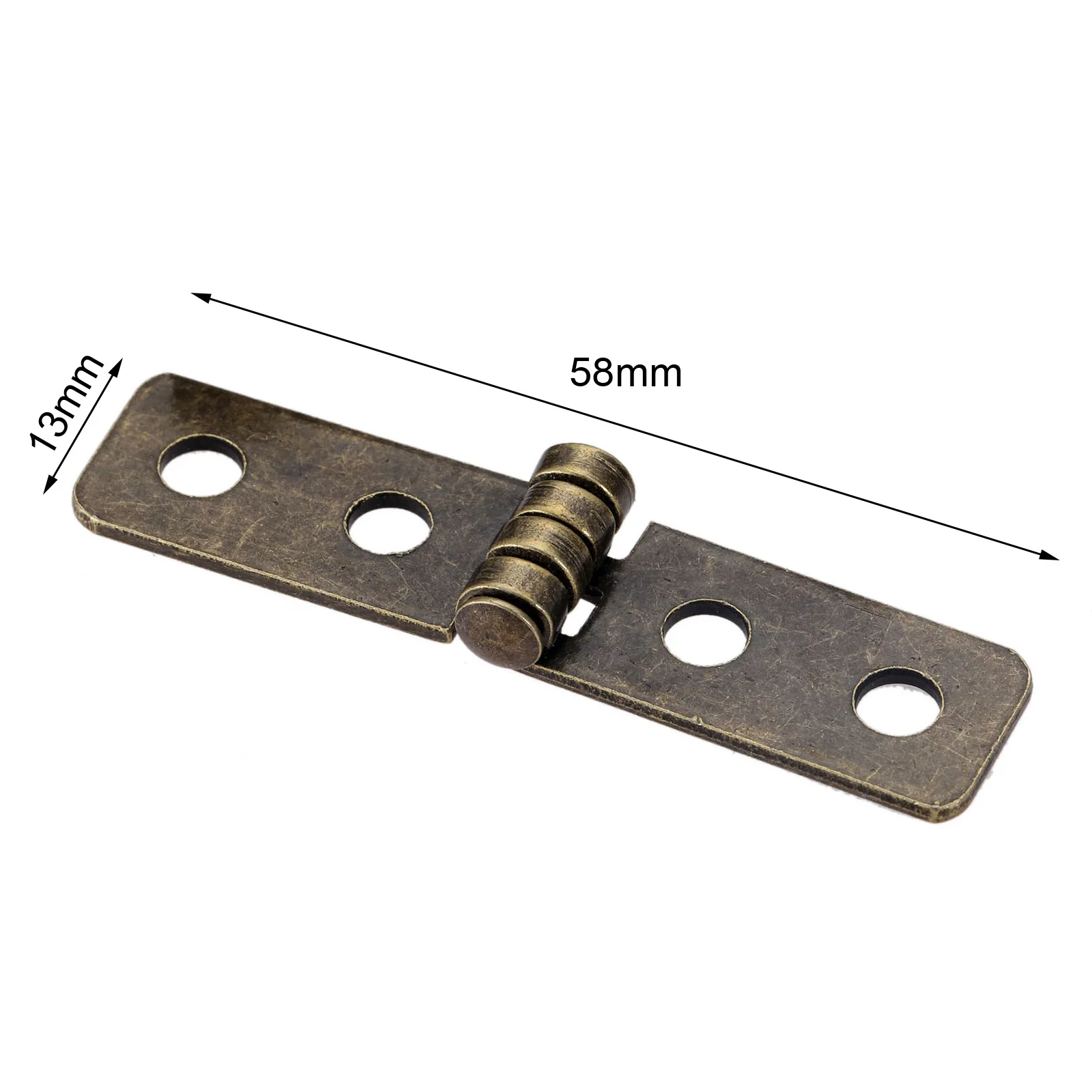 2Pcs Jewelry Wood Box Furniture Decorative Hinge Antique Bronze Drawer  Cabinet Door Luggage Rectangle Hinge 4 Holes 58*13mm
