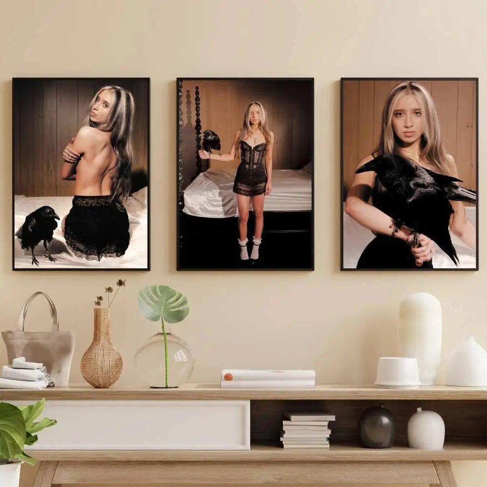 

I-Isabel LaRosa Raven Poster Self-adhesive Art Waterproof Paper Sticker Coffee House Bar Room