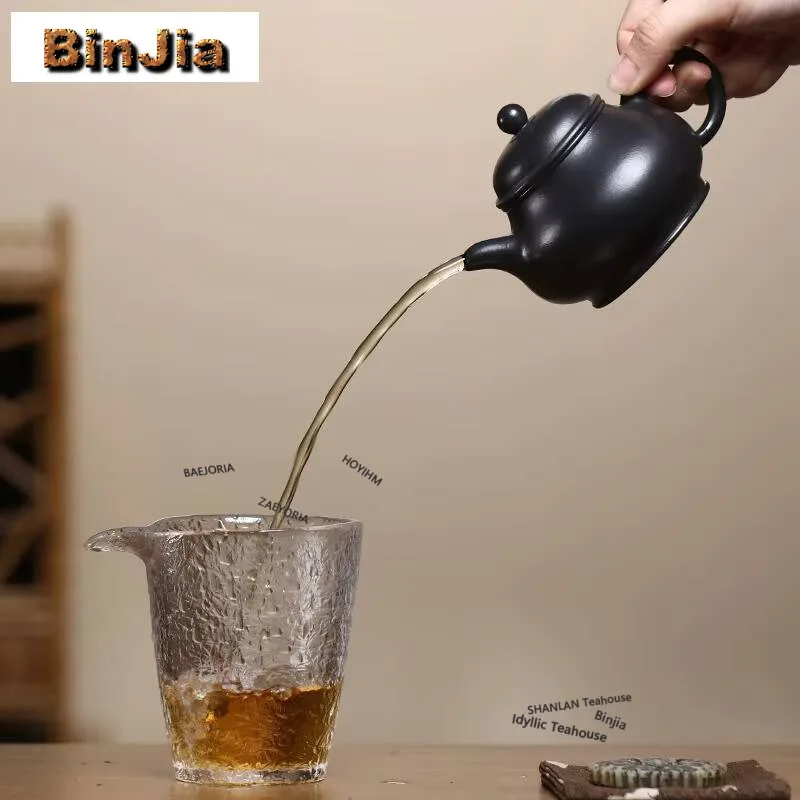 200ml Antike Yixing Lila Ton-Teekanne, handgefertigt, aus rohem Zhu-Schlamm, mit Sieb, Zisha Tee-Set für die Teezeremonie