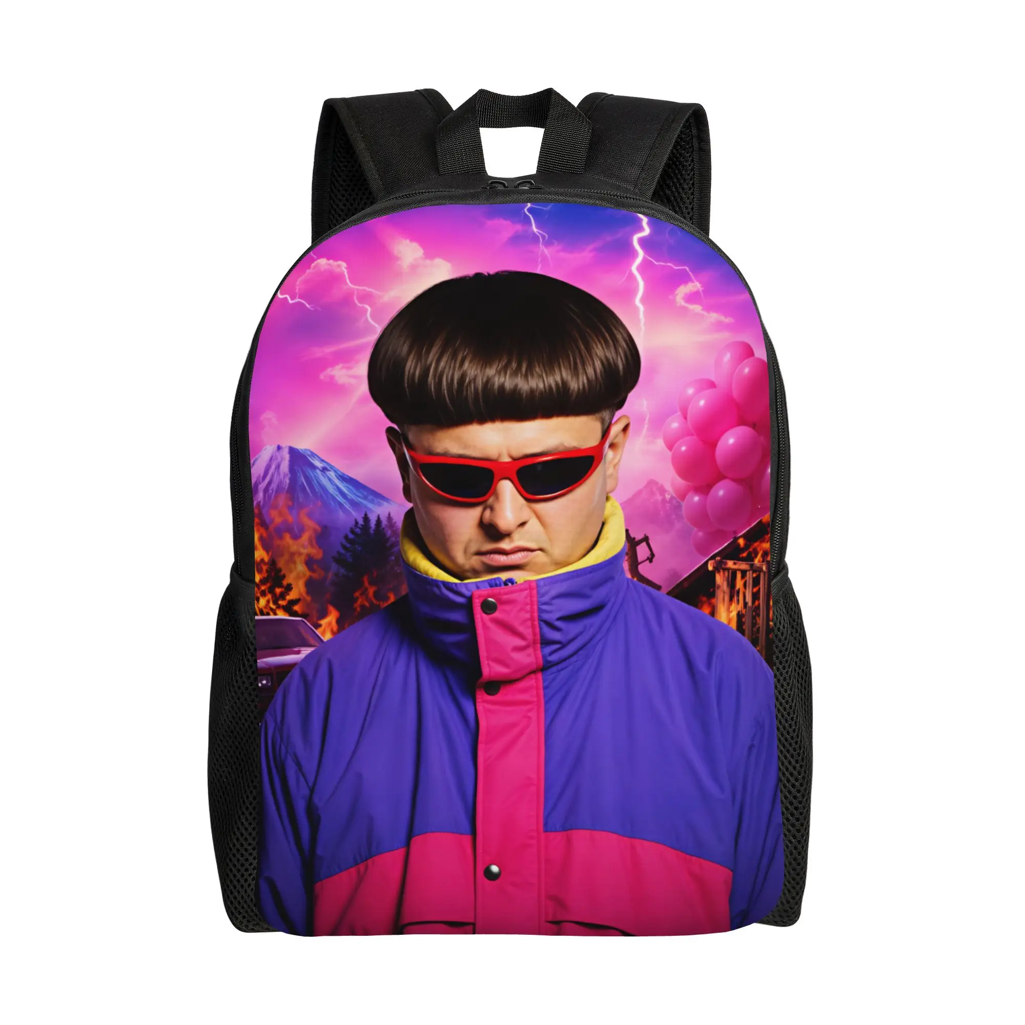 Oliver Tree Storm Fire Background Backpack  Outdoor Backpacks Boy Cool School Bags Designer Soft Rucksack