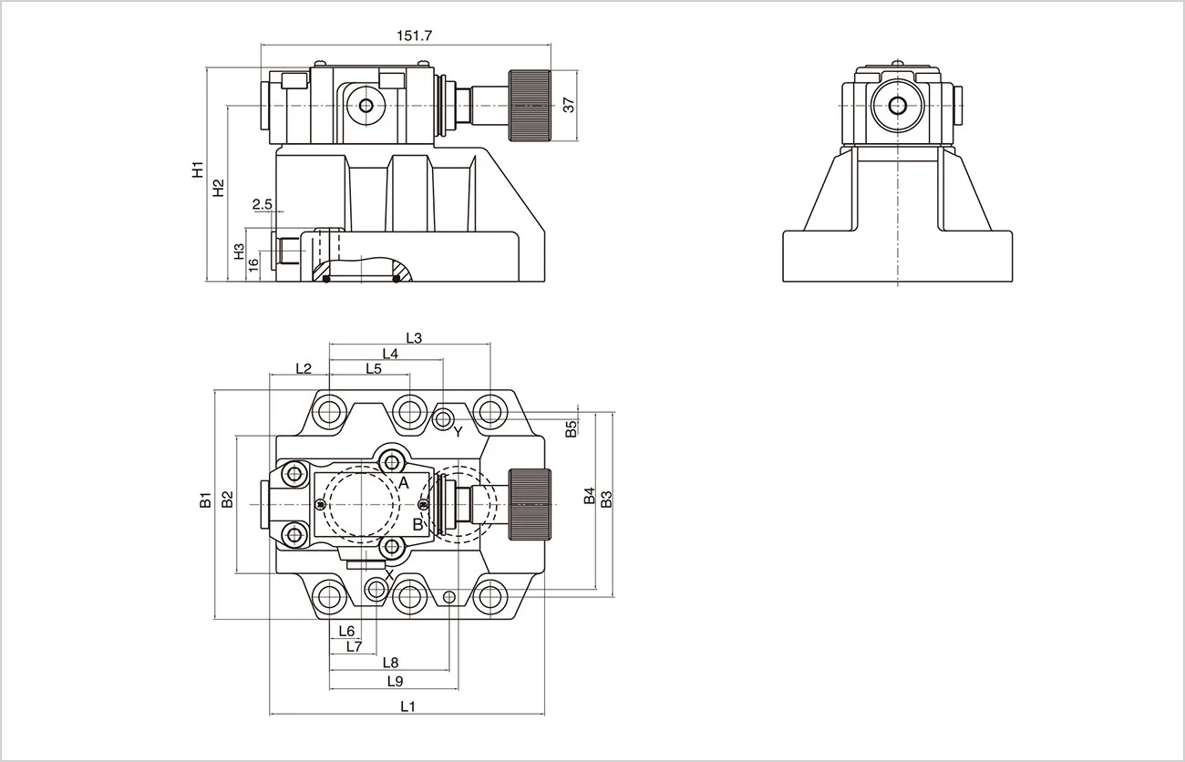Hydraulic Manual Pilot Relief Valve Y-06-21 3/4