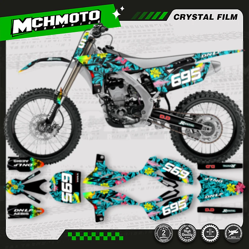 

MCHMFG For YAMAHA 2010 2011 2012 2013 YZF250 YZ 250F Custom Motorcycle Graphics Decal Stickers Kits Number Name Custom