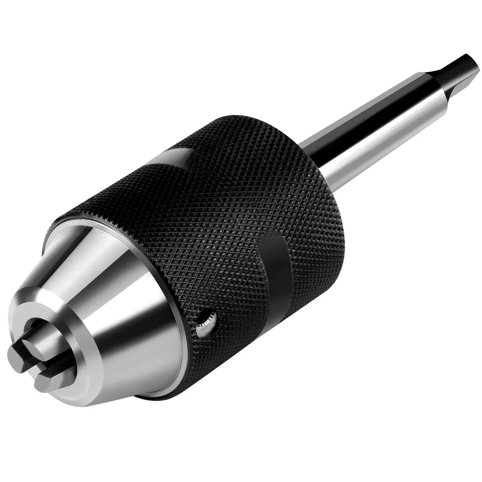 Drilling and tapping integrated self-tightening drill chuck straight shank