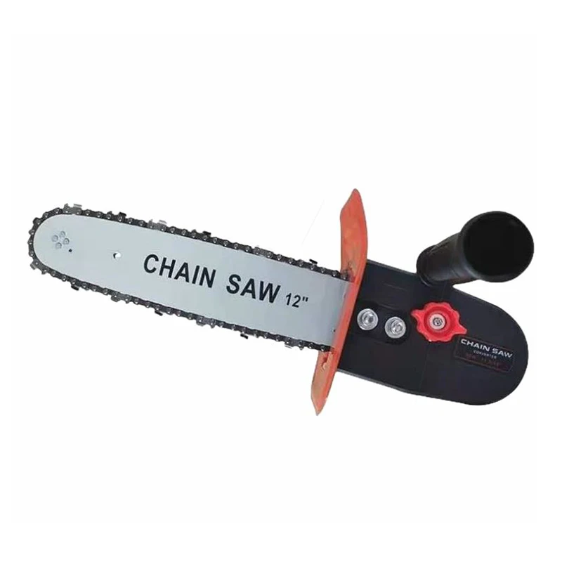 전기 체인 톱 범용 12 인치 조정 가능한 범용 M10/M12/M14 체인 톱 부품 변환기 앵글 그라인더 액세서리