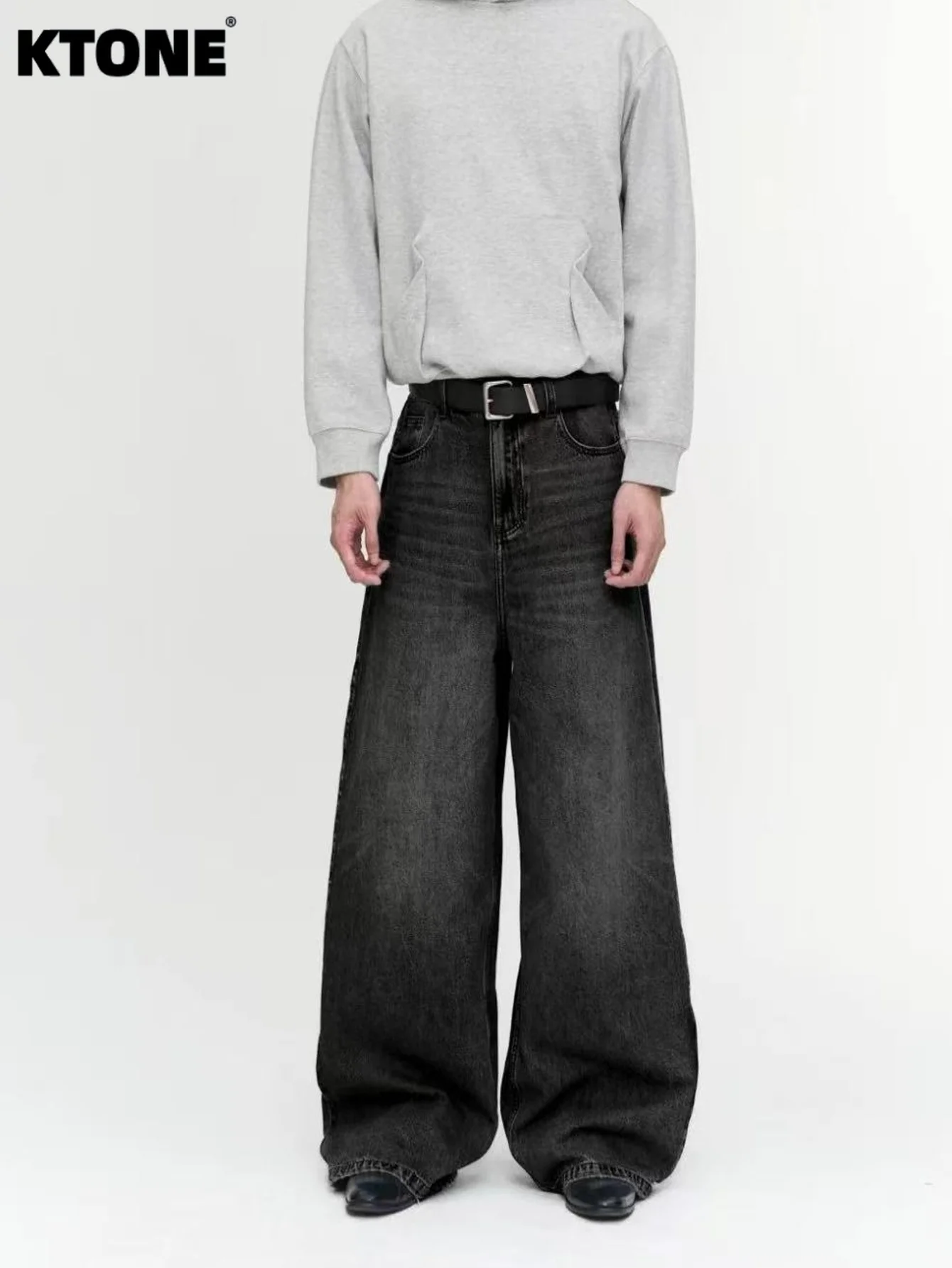 

Light Retro Black Baggy Jeans Pant For Dating Y2K Original Drip Trend Trousers No accessories or belts included