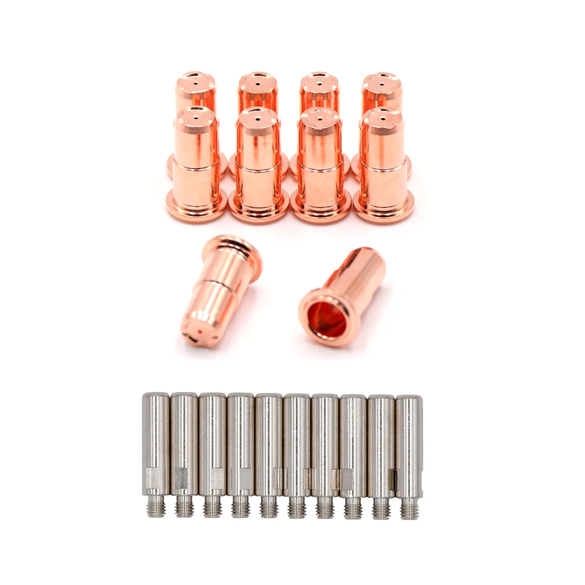 10Sets S45 Extend Electrode PR0106 Nozzle Tip PD0103 0.9mm Fit Plasma Cutter Torch Consumables Cutting Gun Accessories