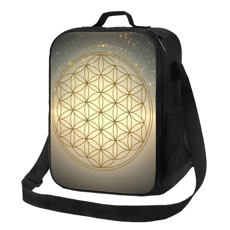 

Flower Of Life Resuable Lunch Box Multifunction Mandala Buddhism Cooler Thermal Food Insulated Lunch Bag Kids School Children