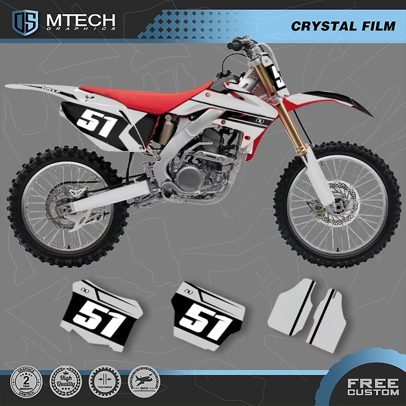 DSMTECH Graphics Decals Sticker Kits Backgrounds For Honda CRF250R CRF250 2004 2005 2006 2007-2009 007