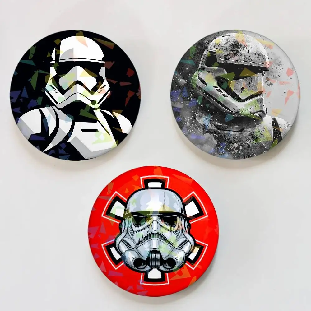 S-Star Wars Stormtrooper Runde Laser-Brosche Kleidung Rucksack Accessoires Revers-Dekoration Geschenk