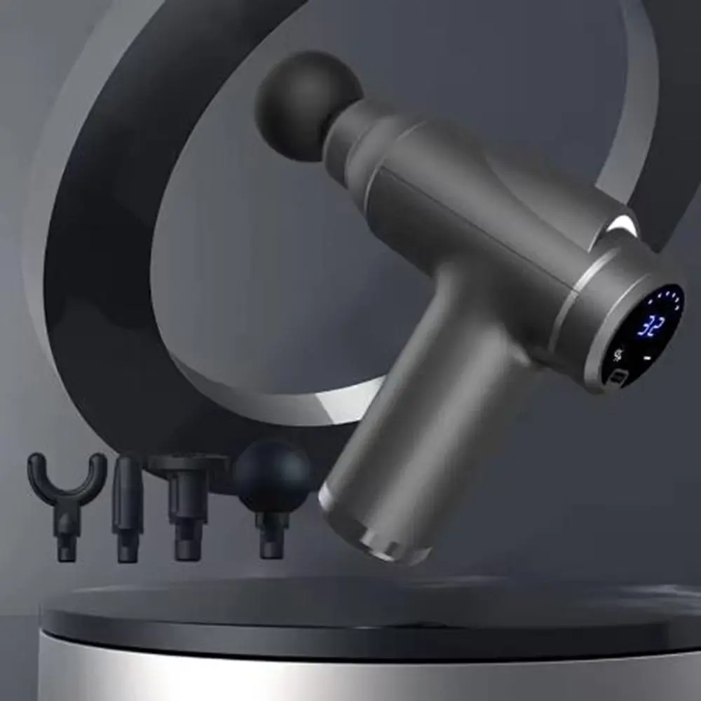 

32 режима, фасциальный массажер, ЖК-дисплей, релаксация тела, расслабление мышц, фасциальный аппарат с 4 массажными головками, зарядка через USB