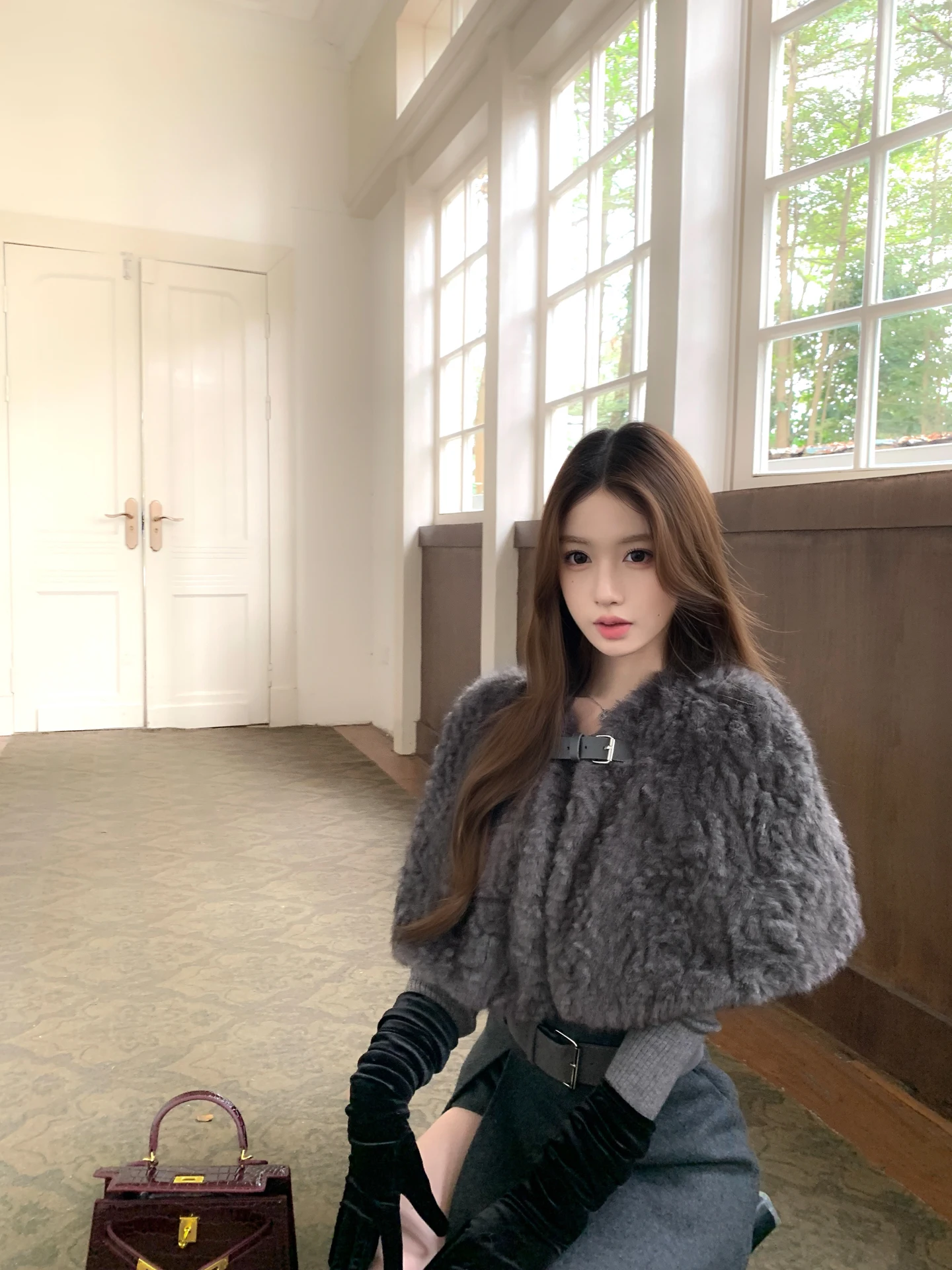 

Экологичная шуба JUNSTUDIO Gabrielle: Имитация меха, длинная, мягкая, женская, модная накидка на плечи