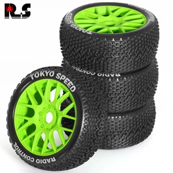 4pcs 110mm 1/8 RC Off-Road Buggy Wheels Tire 17mm Hex for ARRMA Typhon Talion Traxxas Redcat Team Losi Kyosho HPI HSP VRX RC Car