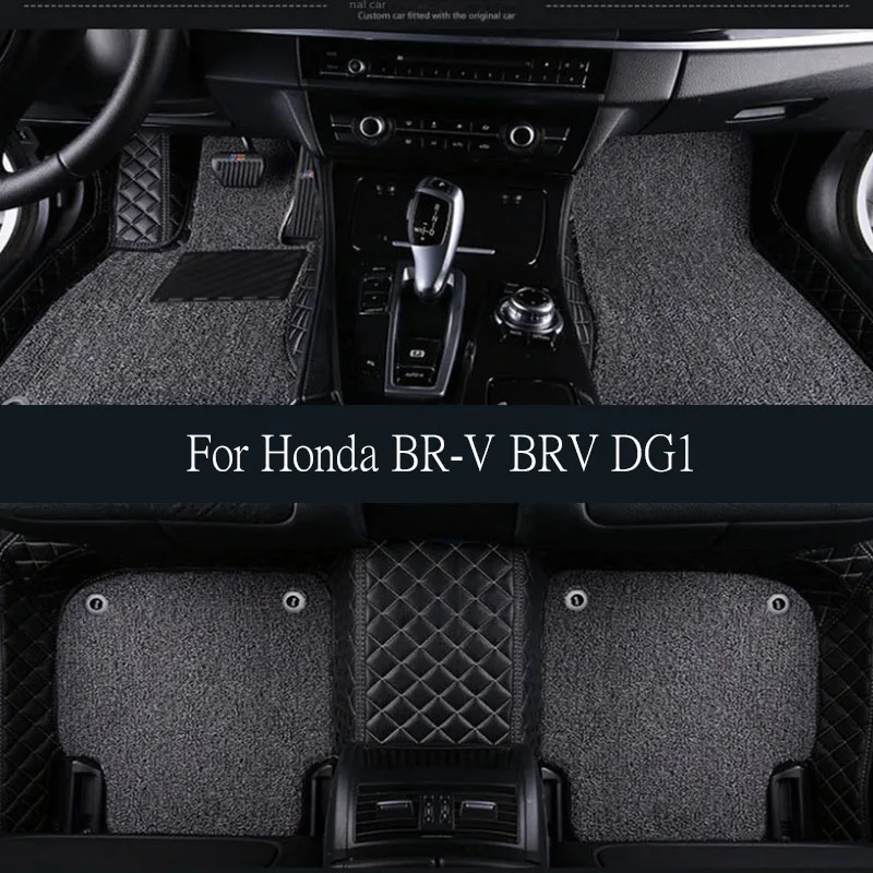 

Car Floor Mat for Honda BR-V BRV DG1 2016~2021 2017 2018 Foot Panel TPE Liner Pad Custom Waterproof Cover Space Rug trunk mat