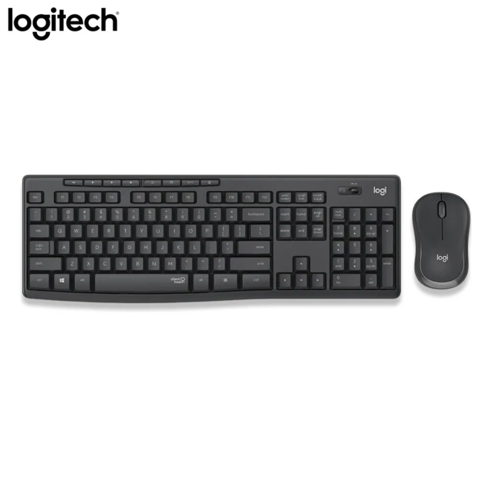 

Ультра-тихий беспроводной набор клавиатуры и мыши Logitech MK295 — бесшумный щелчок, USB Nano, для тихого домашнего офиса, ноутбука ПК
