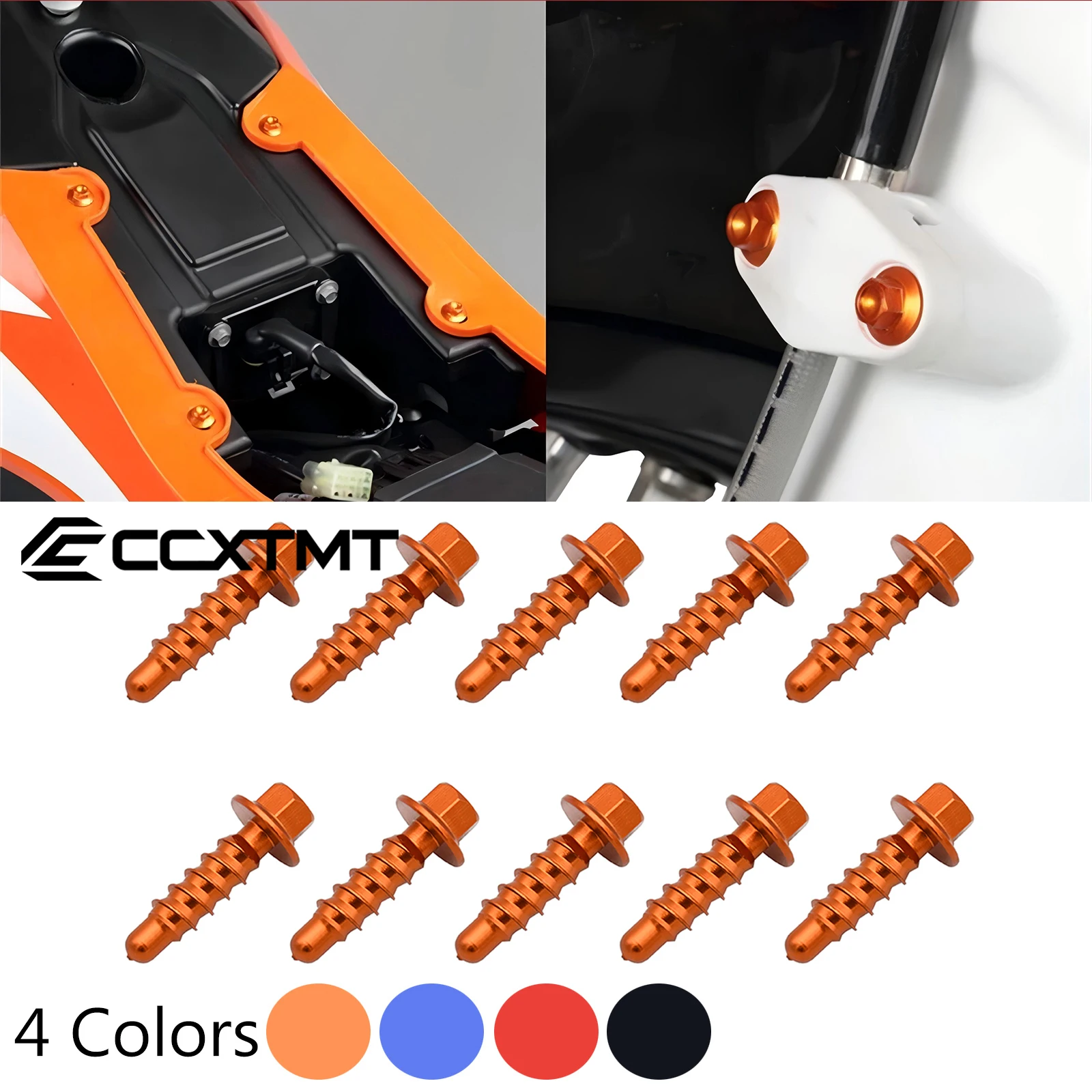 Kit de tornillos autorroscantes para motos de cross, 10 Uds., para BETA RR RS RRS 125 200 250 300 350 400 450 500 para Sherco SE300 SE250 2014-2023