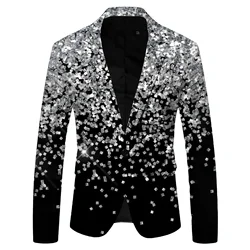 Men's Spring and Autumn New British Fashion Solid Color Suit Jacket, Casual Single-button Lapel Slim Spell Color Suit Jacket