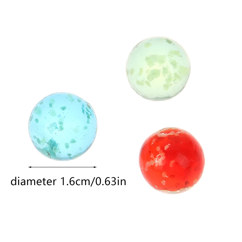 5Pcs 1.6MM Luminous Glass Ball Glass Marbles Colorful Assorted Marbles Glow In The Dark Pinball For Kids Marble Games