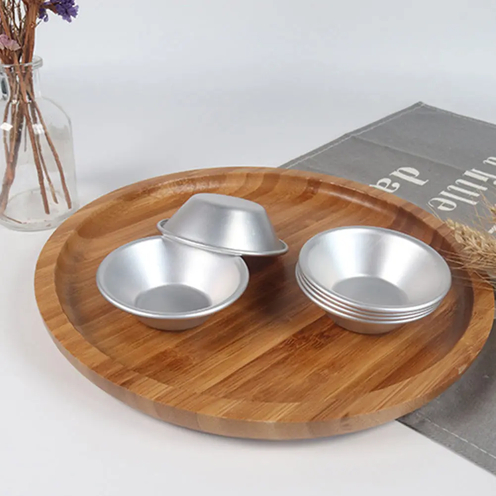 

24Pcs Egg Tart Mold Aluminum Non-Stick Round Baking Pan Transfer Kitchen Baking Tool Practical Tart Mold
