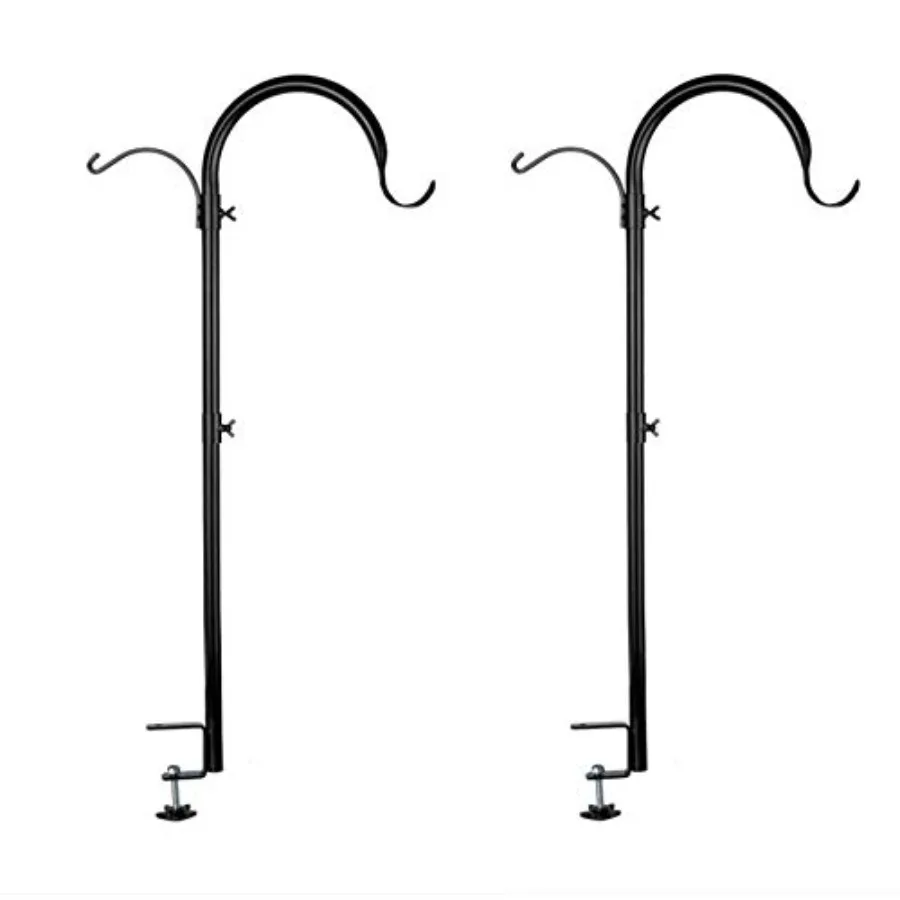 

Pack Three Span Deck Hook, 7 Inch Deck Bird Feeder Pole, Hanging Baskets Porch Multi-Hook for Deck Kit with Three Branches for