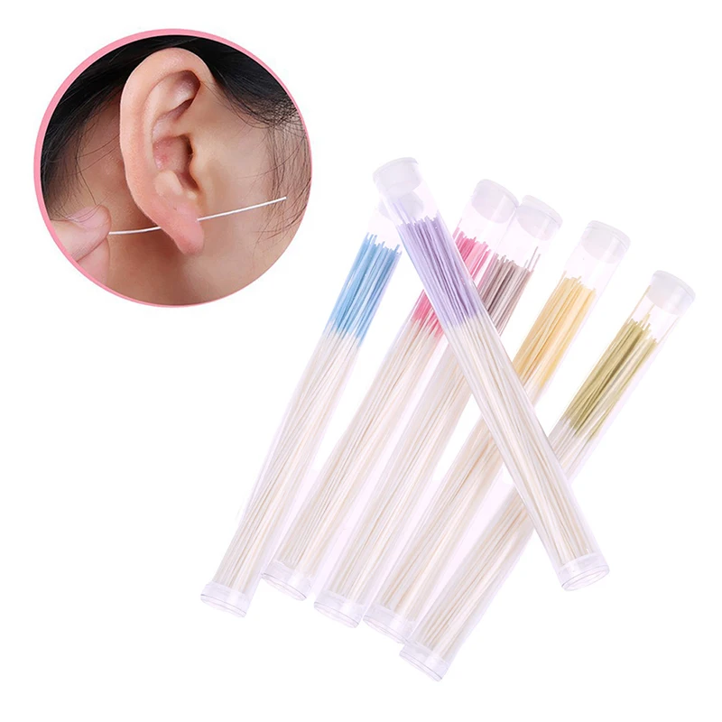 11cm 70pcs Ear Hole Cleaning Line Piercing Aftercare Sterilization Disposable Earrings Hole Cleaner Disinfection Ear Wires