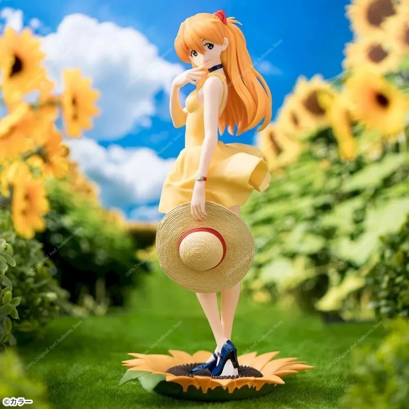 100% Original SEGA Neon Genesis Evangelion EVA Asuka Langley Soryu Summer Dress Ver.2 Anime PVC Figure Collectible Gift In Stock view 3