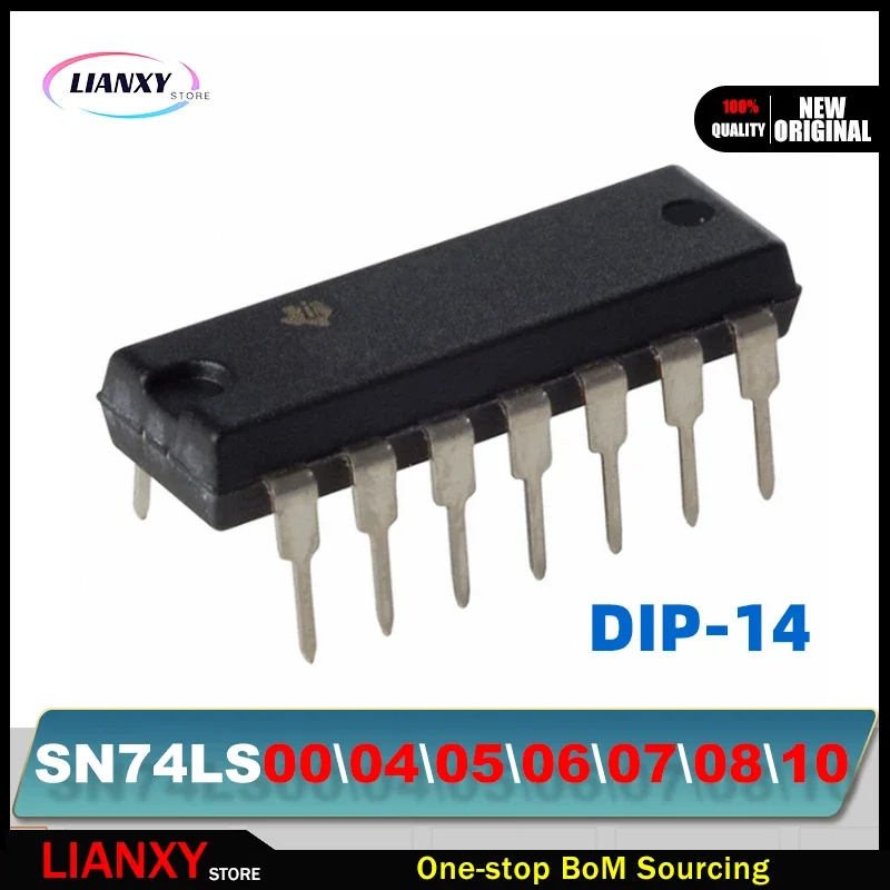 10pcs DIP-14 SN74LS 74LS SN74LS00N 74LS04 74LS05 74LS06 74LS07 74LS08 74LS10N Logic New Original